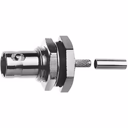 Telegärtner J01001C0028, BNC, Chrome, Femelle, Droit, 50 Ohm, 34,8 mm