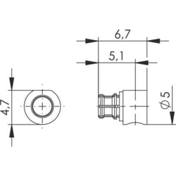100025155 100025155 Connecteur n femelle, coudé 50 ω 1 pc(s) - Telegärtner