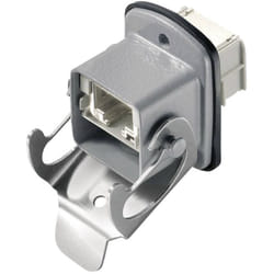 Stx RJ45 V5 set de bride Telegärtner 100007421 RJ45 embase femelle à encastrer Pôle: 8P8C aluminium 1 pc(s)