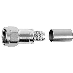 100025625 100025625 Connecteur f mâle, droit 75 ω 1 pc(s) - Telegärtner