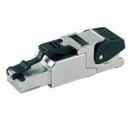 Telegärtner J00026A2001 connecteur de fils RJ-45 Noir, Argent