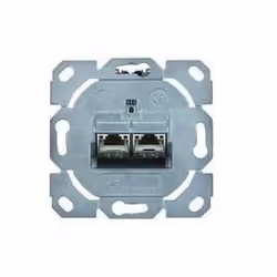 Telegärtner J00020A0510, 2 x RJ-45, 6a, Argent