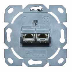 Telegärtner J00020A0511, RJ-45, 6a, Acier brossé