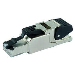 Telegärtner J00026A2112 connecteur de fils RJ-45 Noir, Acier inoxydable