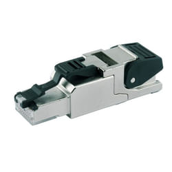 Telegärtner J00026A2004 connecteur de fils RJ45 Noir, Acier inoxydable