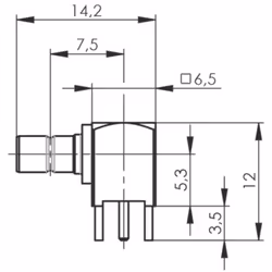 Informations techniques Forme du connecteur : mâle, coudé Impédance (nombre entier) : 50 Ω