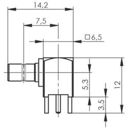 100024863 100024863 Connecteur smb mâle, coudé 50 ω 1 pc(s) - Telegärtner