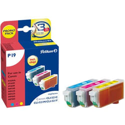 Pelikan 3 Ink cartridges cartouche d'encre 3 pièce(s) Cyan, Magenta, Jaune