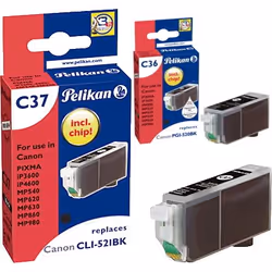 Pelikan C36/C37, Rendement standard, Encre à pigments, 2 pièce(s), Multi pack