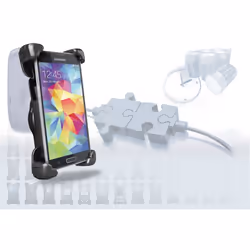 THB S9 Cradle Universal XXL, Mobile/smartphone, Support actif, Voiture, Noir