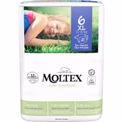 Vous souhaitez prendre aussi bien soin du confort de votre bébé que de l’environnement&nbsp;? Les couches ÉCO Moltex Pure &am ...