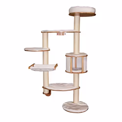 Kerbl Arbre à chat mural Dolomit XL, Tour griffoir pour chat, Mural, Beige, Blanc, Bois, Bois, Lavage en machine, 1850 mm