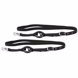 Kerbl Rênes latérales 2 pcs Noir Poney 323599