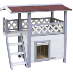 Kerbl - Maison pour chats Lodge Ontario 77x50x73 cm Gris clair