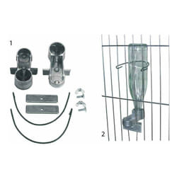 Abreuvoir sabot porte bouteille pour lapins en alu - lot de 2