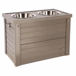 Kerbl ECO, Combinaison de mangeoires et d’abreuvoirs automatiques pour animaux de compagnie, Acier inoxydable, Gris, Intérieu ...