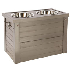 Kerbl ECO gamelle et abreuvoir pour chiens et chats Acier inoxydable Gris Chien Combinaison de mangeoires et d’abreuvoirs automatiques pour animaux de compagnie