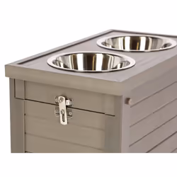 Kerbl ECO gamelle et abreuvoir pour chiens et chats Acier inoxydable Gris Chien Combinaison de mangeoires et d’abreuvoirs automatiques pour animaux de compagnie