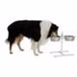 Kerbl Mangeoire d'animaux de compagnie avec support 2x2,8 L 43cm Blanc