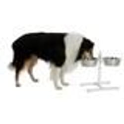 Kerbl Mangeoire d'animaux de compagnie avec support 2x2,8 L 43cm Blanc