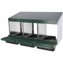 Kerbl - Nichoir à poules avec 3 sections Plastique Vert