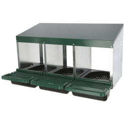 Kerbl - Nichoir à poules avec 3 sections Plastique Vert