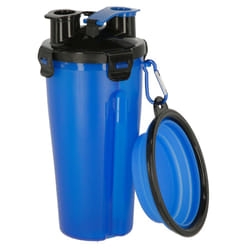 Kerbl 80845 gamelle et abreuvoir pour chiens et chats Plastique, Silicone Noir, Bleu Chien
