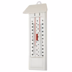 Thermomètre - GENERIQUE - Maximum-Minimum - Sans mercure - Plastique blanc