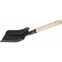 Pelle troite Kerbl pour charbon, noir verni, poigne en bois, 38 x 11 x 3 cm