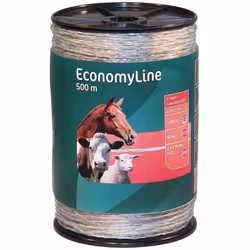 Cordage pour clôtures électriques Corde de marque Ako, ligne Economy. - Simple brin avec corps intérieur en nylon résistant a ...