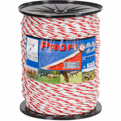 Cette corde pour clôture électrique Profi de Kerbl se compose de fibres mono-filament solides, avec une meilleure résistance. ...