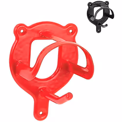 Cintre en métal façonné Couleurs : Rouge, Noir Taille : base 10 cm x hauteur 7 cm A accrocher au mur ou à la boîte avec 3 vis