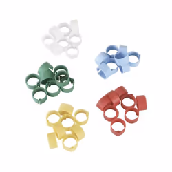 Caractéristiques : Bague à clipper pour volailles en plastiqueLot de 100 pièces coloris assortis : 20 rouges - 20 vertes - 20 ...