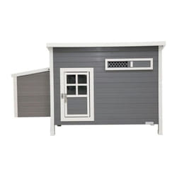 Poulailler Barney Plastique 137x73x83 cm Gris et blanc - Kerbl