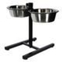 Kerbl Mangeoires danimaux de compagnie avec support 2x28 L 43cm Noir 445244
