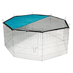 Kerbl 82708 cage et niche pour petits animaux Lapin Noir, Bleu, Acier inoxydable