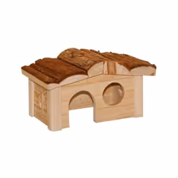 Offrez a votre petit rongeur un refuge confortable et naturel avec la maison pour petit rongeur KERBL Nature. Fabriquée en bo ...
