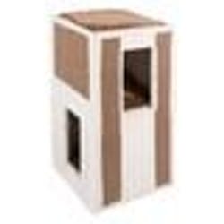 Kerbl Baril de grattage pour chats Galina 40x40x78 cm Blanc et marron