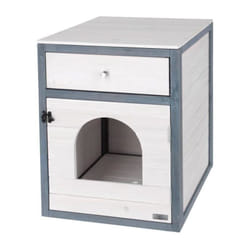 Kerbl Katzenhaus 45 x 58 x 60 cm, weiß/grau