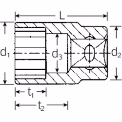 Clé à douille Stahlwille 45a; 3/8" - Vue supplémentaire 4