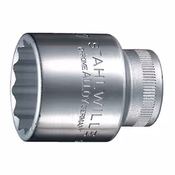 Carré d’entraînement 12,5 mm (1/2 pouce) · 12 pans · Acier haute performance HPQ® · Chromé · DIN 3124/ISO 2725-1, ASME B 107. ...