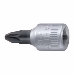 Carré d’entraînement 6,3 mm (1/4 pouce) · Pour vis cruciformes (PZD) · Acier allié au chrome · Chromé · DIN 3120 / ISO 1174-1 ...
