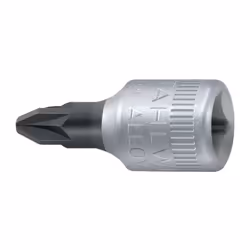 Carré d’entraînement 6,3 mm (1/4 pouce) · Pour vis cruciformes (PZD) · Acier allié au chrome · Chromé · DIN 3120 / ISO 1174-1 ...