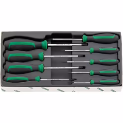 enquête Jeu de 9 tournevis TX ® DRALL + Pour vis TX intérieures Contenu : F.TX 4650 : T8 | T9 | T10 | T15 | T20 | T25 | T27 | ...