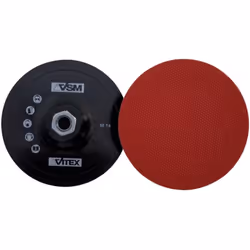 Sauvegarde tampon pour les disques en fibre velcro • Fait de caoutchouc souple • Pour tous les disques de ponçage sur toutes  ...