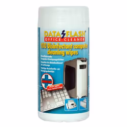 Data Flash DF 1712, Chiffons humides de nettoyage d'équipement électronique, Écrans/Plastiques, Blanc, 100 pièce(s)