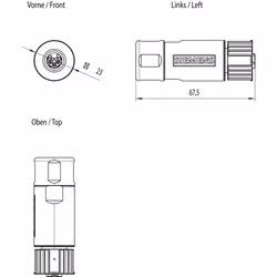 Siemens Power M12 Cable Connector Pro (L-codé) - Vue supplémentaire 2