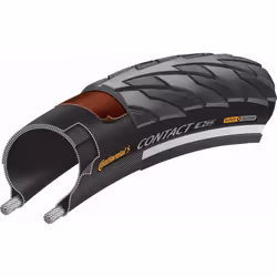 Continental Contact, 26", Ville/randonnée, Route, Pneu sans chambre à air, Folding bead, E-bike, Piste de vélo, Noir