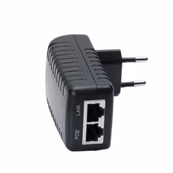 Auerswald PoE Injector, 10,100 Mbit/s, IEEE 802.3af, Noir, 48 V, 100 - 240 V, 50 Hz