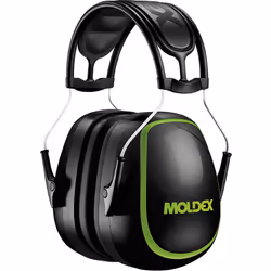 Casque de protection auditive M6, rapport signal sur bruit = 35 dB, noir/vert. Produit livré = monté. Norme = EN 352. Valeur  ...